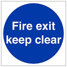 Eco-Friendly Fire Exit Keep Clear
