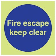 GITD Fire Escape Keep Clear