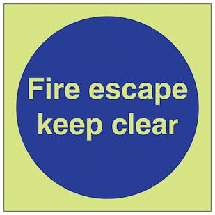 GITD Fire Escape Keep Clear