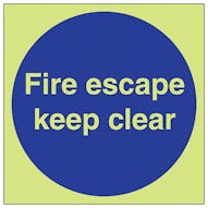 GITD Fire Escape Keep Clear