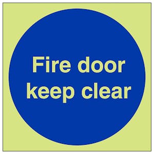 GITD Fire Door Keep Clear