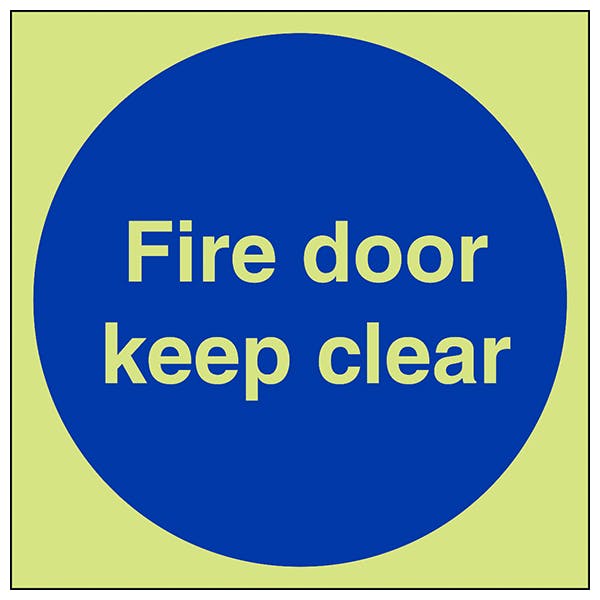 Cartello Porta Tagliafuoco Tenere Sgombero - Vsafety 18005 AT-R - Plastica Rigida 200x200 Mm - Conforme EN ISO 7010