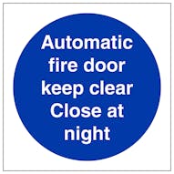 Automatic Fire Door Close At Night