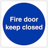 Fire Door Keep Closed - Super-Tough Rigid Plastic