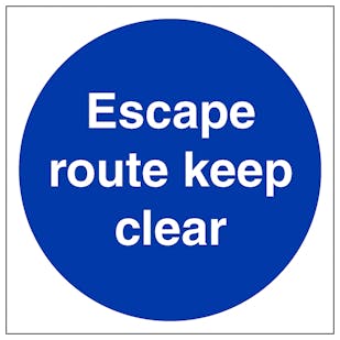 Escape Route Keep Clear