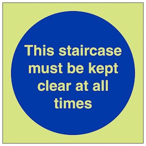 GITD Staircase Must Be Kept Clear At All Times