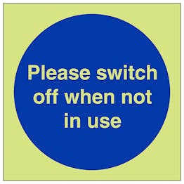 GITD Switch Off When Not In Use - Square