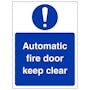 Automatic Fire Door Keep Clear - Portrait