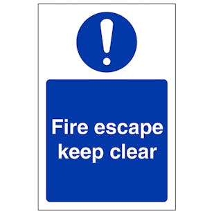 Fire Escape Keep Clear - Portrait