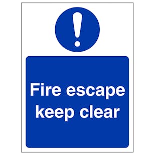 Fire Escape Keep Clear - Portrait