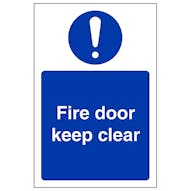 Fire Door Keep Clear - Portrait