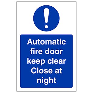 Automatic Fire Door Close At Night - Portrait