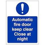 Automatic Fire Door Close At Night - Portrait
