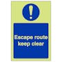GITD Escape Route Keep Clear - Portrait