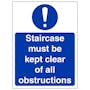 Staircase Must Be Kept Clear - Portrait
