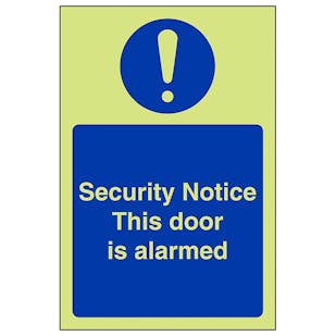 Security Notice This Door Is Alarmed - Portrait