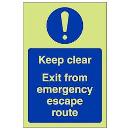 GITD Keep Clear Exit For Emergency - Portrait