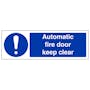 Automatic Fire Door Keep Clear - Landscape