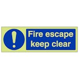 GITD Fire Escape Keep Clear - Landscape