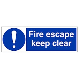 Fire Escape Keep Clear - Landscape