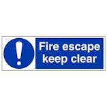 Eco-Friendly Fire Escape Keep Clear - Landscape