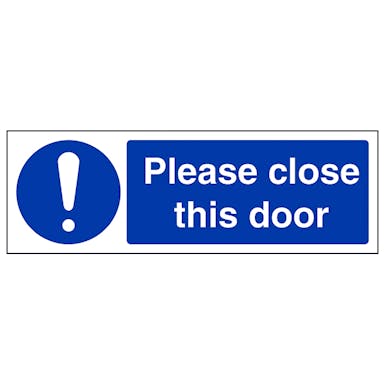 Important please lock door after use safety sign - 1mm flexible