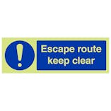 GITD Escape Route Keep Clear - Landscape
