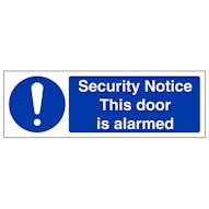 Security Notice - This Door Is Alarmed
