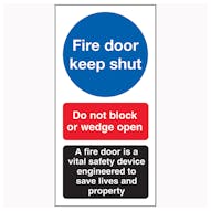 Fire Door Keep Shut / Do Not Block / A Fire Door