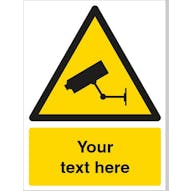 Custom CCTV Camera Safety Sign
