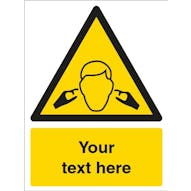 Custom Noise Warning Safety Sign