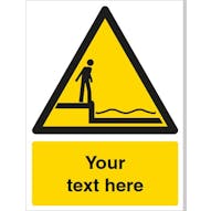 Custom Shallow Water Warning Safety Sign