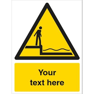 Custom Shallow Water Warning Safety Sign