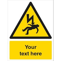 Custom Risk Of Death By Electrocution Warning Safety Sign