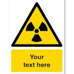 Custom Radioactive Material Or Radiation Risk Warning Safety Sign