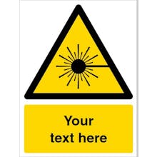 Custom Laser Beam Warning Safety Sign