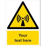 Custom Non-Ionising Radiation Warning Safety Sign