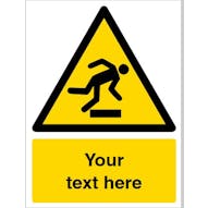 Custom Floor Level Obstacles Warning Safety Sign