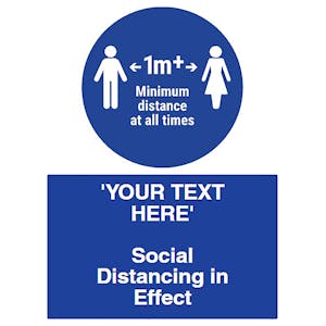 Social Distancing in Effect - 1m+ Minimum Spacing