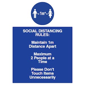 Social Distancing Rules 1m+
