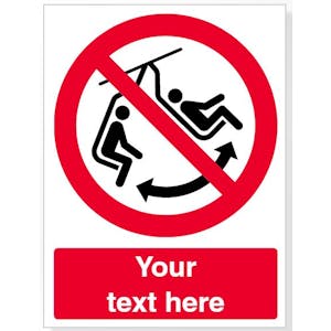 Custom Do Not Swing The Chair Safety Sign