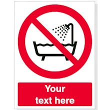Custom Do Not Use Device In Bathtub, Shower And Other Safety Sign