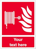 Custom Fire Hose Reel Safety Sign
