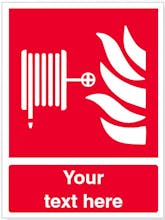 Custom Fire Hose Reel Safety Sign
