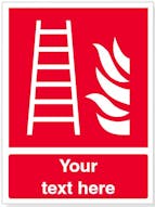 Custom Fire Ladder Safety Sign