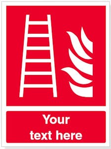 Custom Fire Ladder Safety Sign