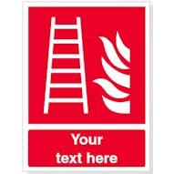 Custom Fire Ladder Safety Sign