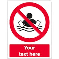 Custom No Armbands Safety Sign