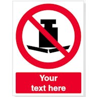 Custom No Heavy Load Safety Sign