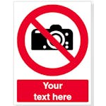 Custom No Photography Safety Sign
